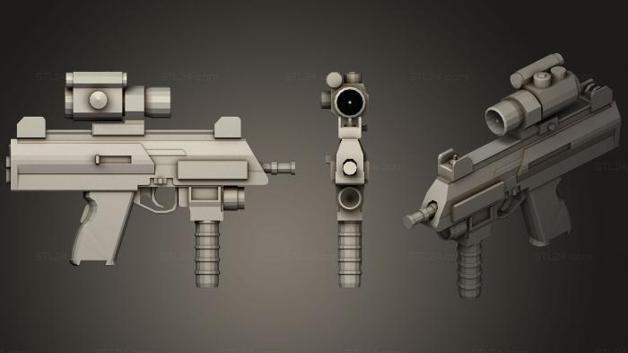 Оружие (Пистолет-пулемет, WPN_0184) 3D модель для ЧПУ станка